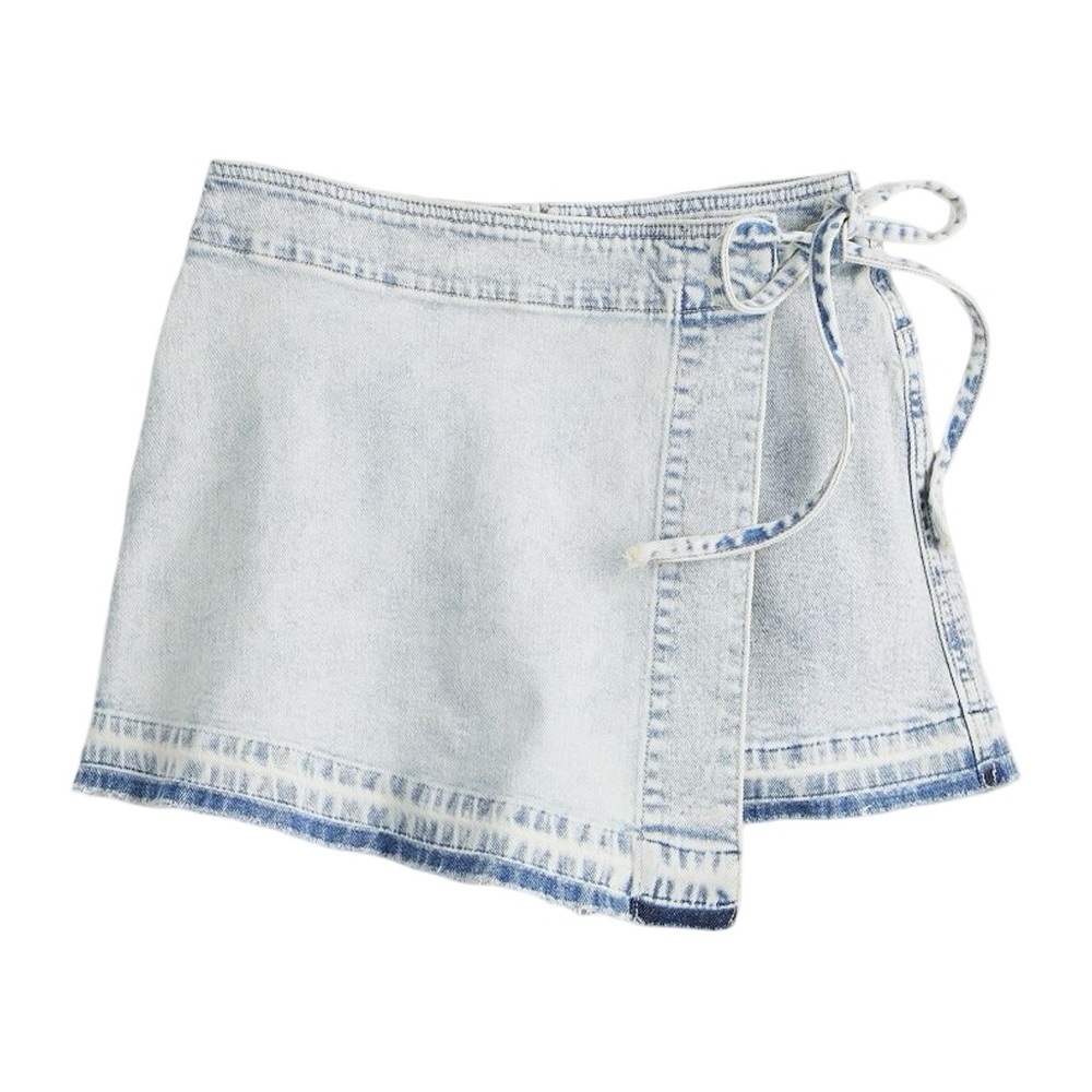 SO Blue Denim Skort with Wrap Design